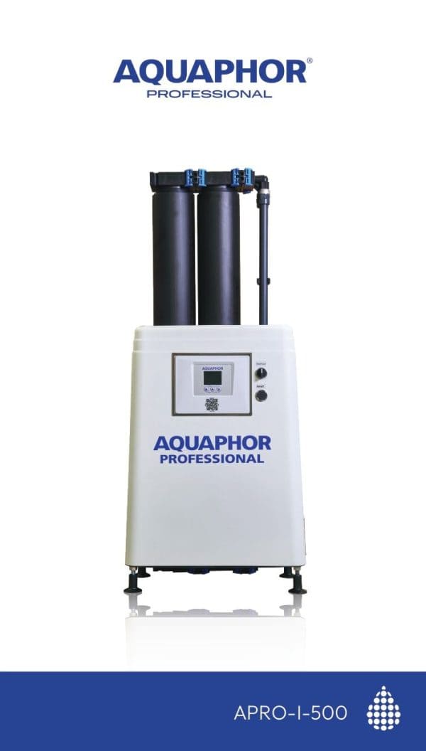 High-capacity Aquaphor professional water filter system with dual tanks for purified drinking water, ideal for residential or commercial use.