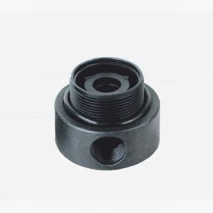 Metal water filter housing compatible with various filtration systems, durable and corrosion-resistant.