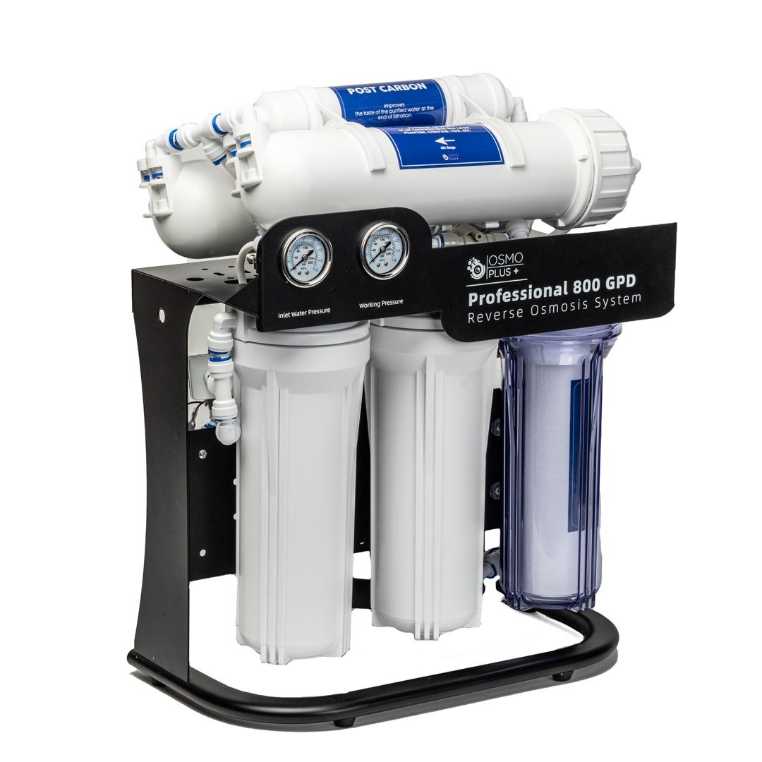 Galinga atvirkštinio osmoso sistema OsmoPlus Pro3 - 800 GPD - su monometrais