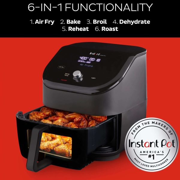 Instant Vortex® Plus nerūdijančio plieno oro gruzdintuvė su ClearCook (5,7L) 6-in-1 - obrazek 4