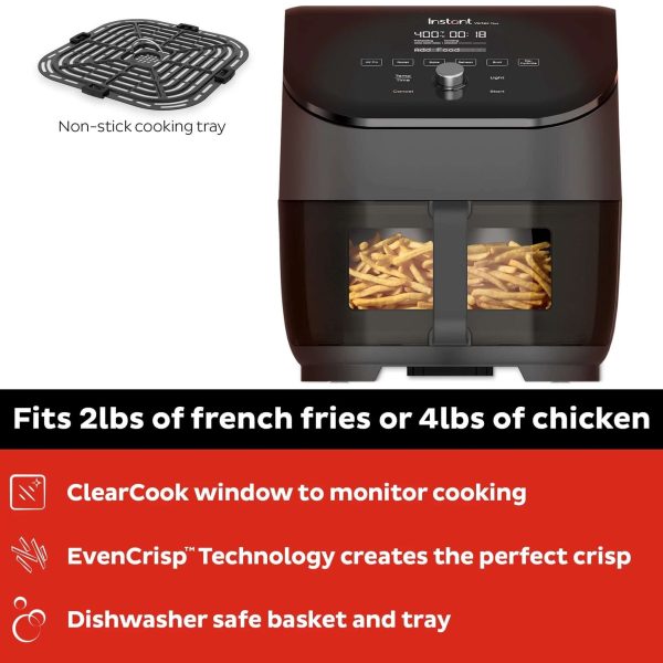 Instant Vortex® Plus nerūdijančio plieno oro gruzdintuvė su ClearCook (5,7L) 6-in-1 - obrazek 5