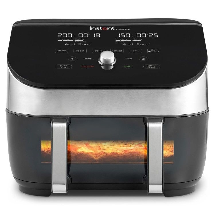 Instant Vortex Plus VersaZone 8.5L oro gruzdintuvė su ClearCook – nerūdijantis plienas - obrazek 2