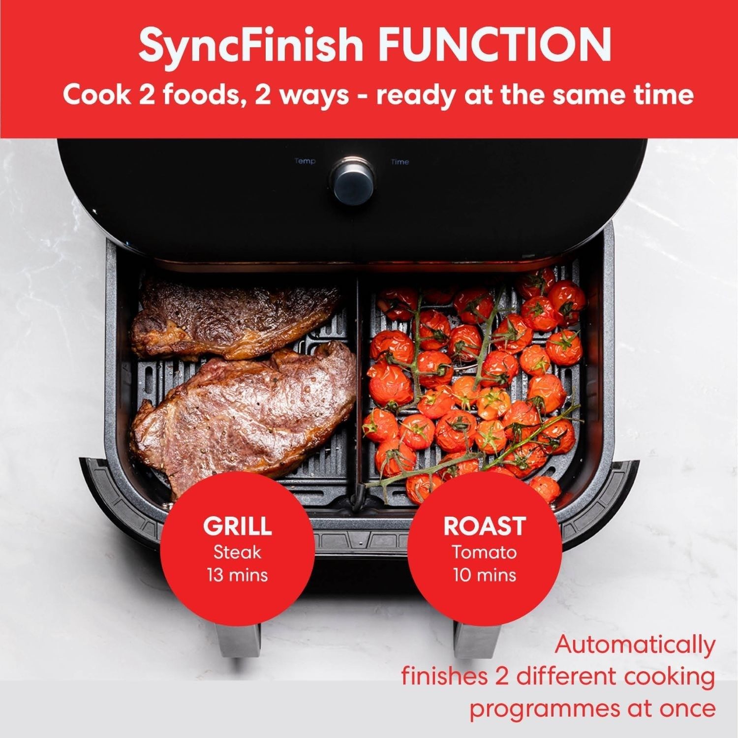 Instant Vortex Plus VersaZone 8.5L oro gruzdintuvė su ClearCook – nerūdijantis plienas - obrazek 3