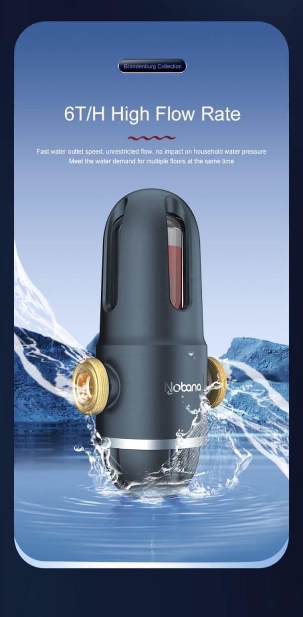 High flow rate water filter pump, durable compact design for efficient water circulation in filtering systems, suitable for household and industrial use on filterplace.eu.