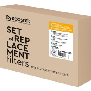 Standartinis pažangus 5 pakaitinių filtrų rinkinys ECOSOFT (PP5-GAC-CTO-50GPD-POSTMIN)
