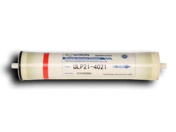 Reverse osmosis membrane filter for water purification, model ULP21-4021, used in advanced filtration systems.